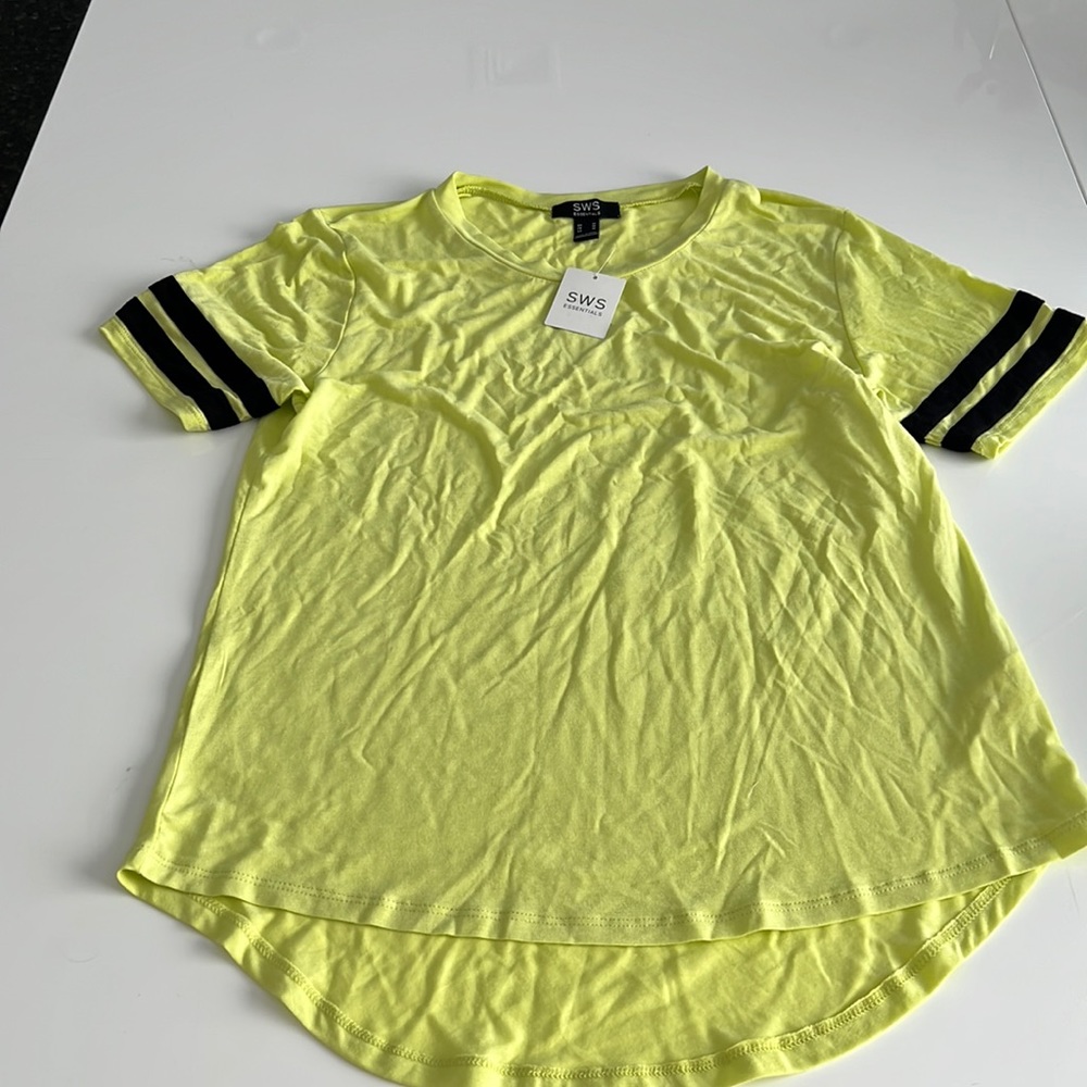 SWS neon green tee